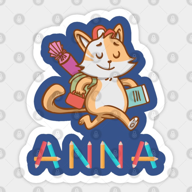 Enlapulation Cat Anna Sticker by DePit DeSign